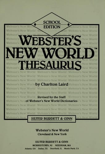 Webster's new world thesaurus