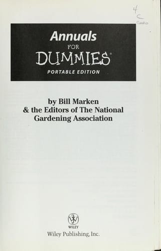 Annuals for dummies