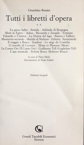 Tutti i libretti d'opera