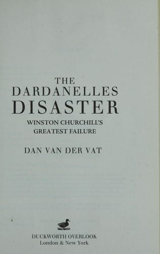 The Dardanelles disaster