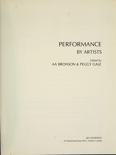 Performance by artists
