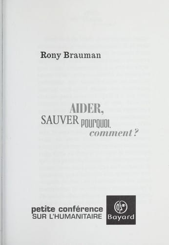 Aider, sauver