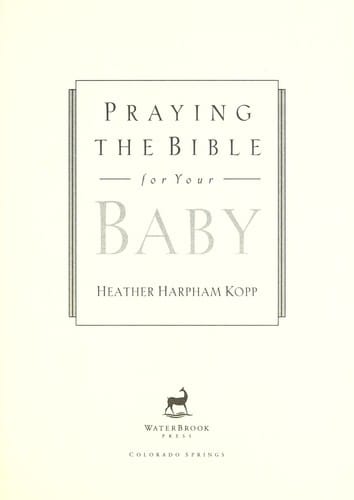 Praying the Bible for your baby