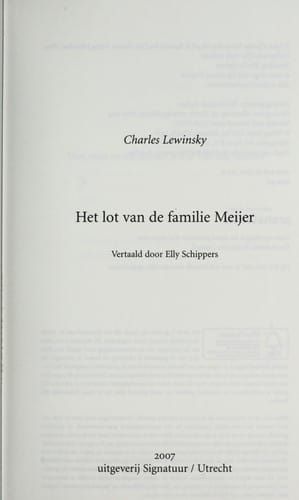 Het lot van de familie Meijer