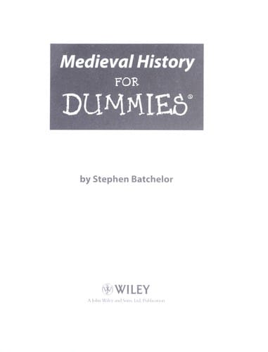 Medieval history for dummies