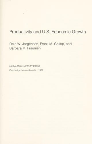 Productivity and U.S. economic growth