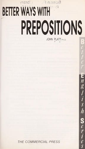 Better ways with prepositions