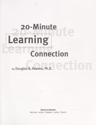 20-minute learning connection