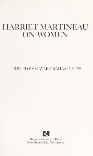 Harriet Martineau on women