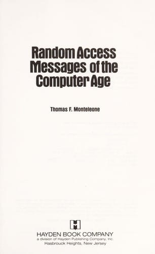 Random access messages of the computer age