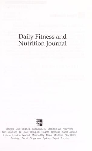 Daily fitness and nutrition journal
