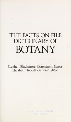 The Facts on File dictionary of botany