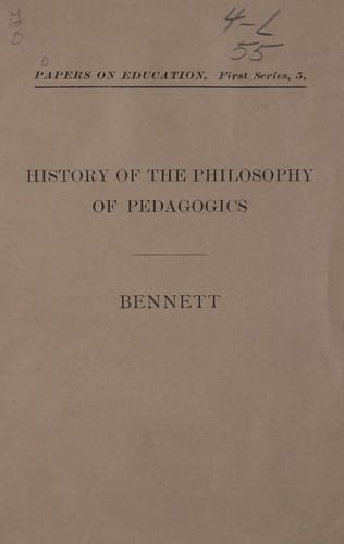 History of the philosophy of pedagogics