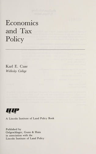Economics and tax policy