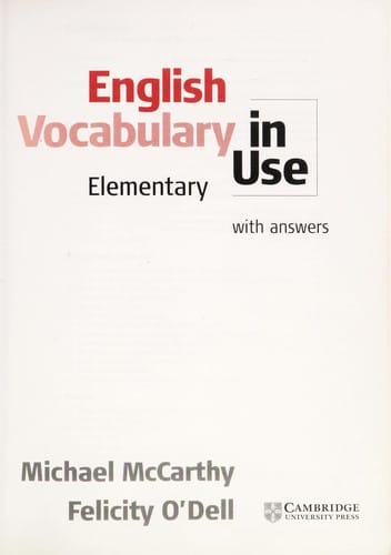 English vocabulary in use