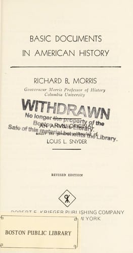 Basic documents in American history