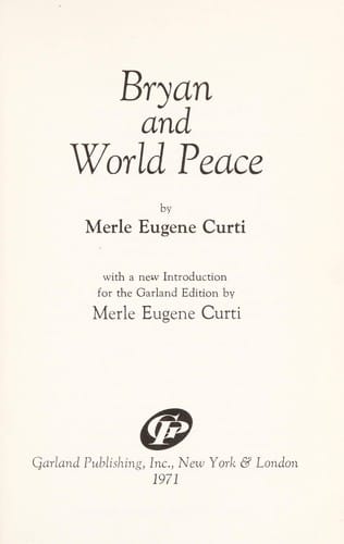 Bryan and world peace