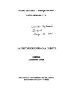 La postmodernidad a debate