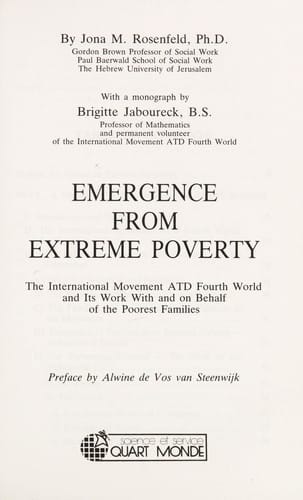 Emergence from extreme poverty