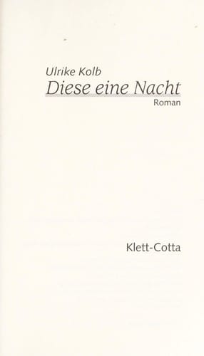 Diese eine Nacht. Roman