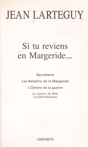 Si tu reviens en Margeride