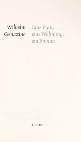 Eine Frau, eine Wohnung, ein Roman