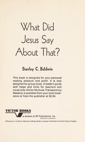 What did Jesus say about that?