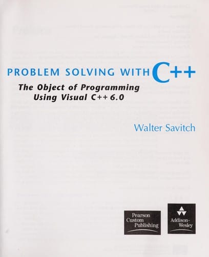 Problem solving with C++