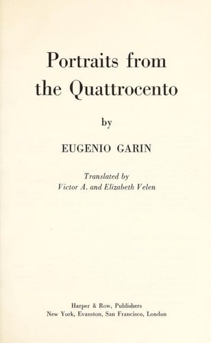 Portraits from the Quattrocento