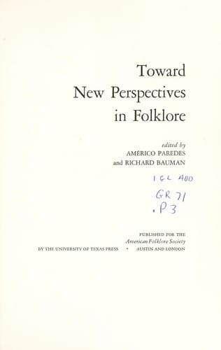 Toward new perspectives in folklore