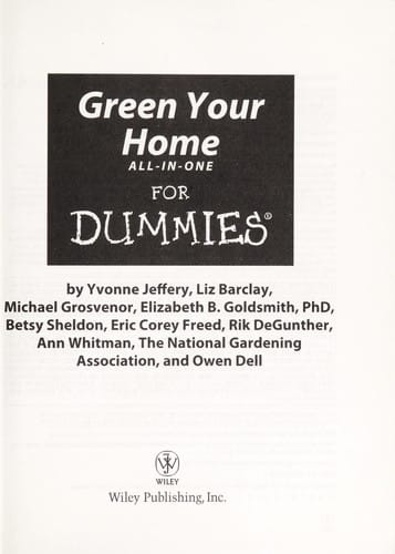 Green your home all-in-one for dummies