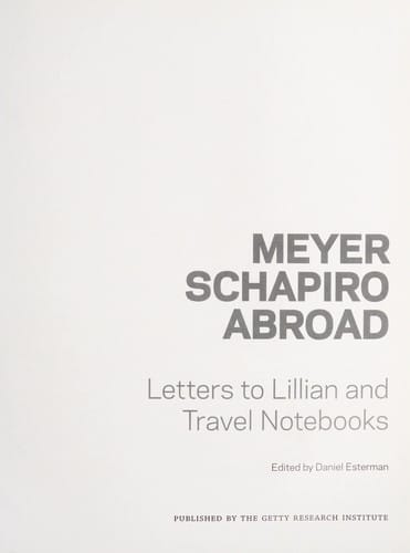 Meyer Schapiro abroad