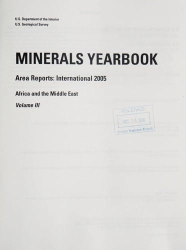 Minerals Yearbook 2005 Area Report