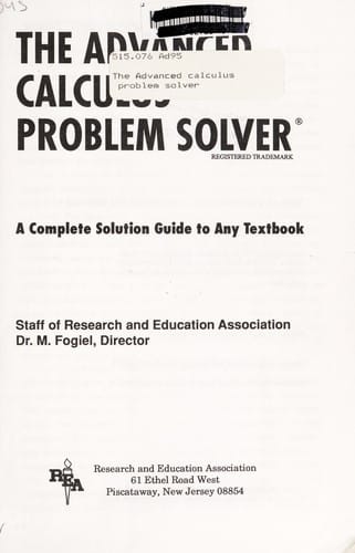 The Advanced calculus problem solver