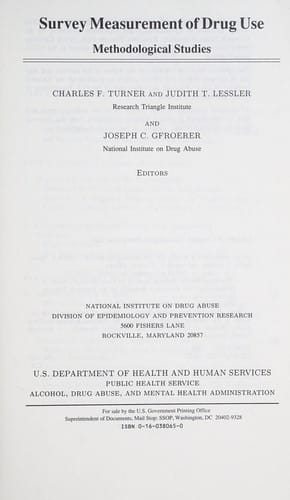 Survey measurement of drug use