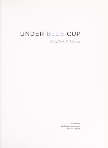 Under blue cup
