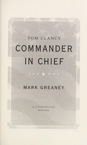 Tom Clancy commander-in-chief