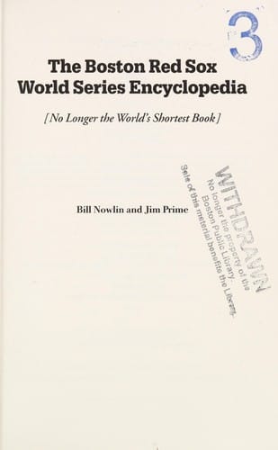 Boston Red Sox world series encyclopedia