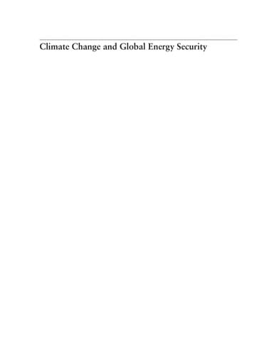 Climate change and global energy security