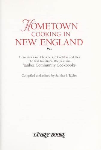 Hometown cooking in New England