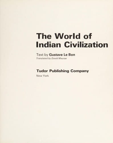 The world of Indian civilization