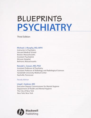 Blueprints psychiatry