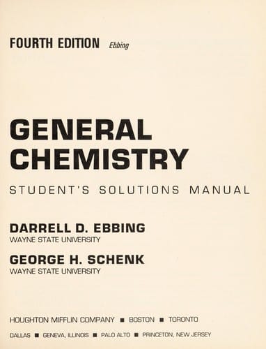 General Chemistry 4e Student Sol Manancm