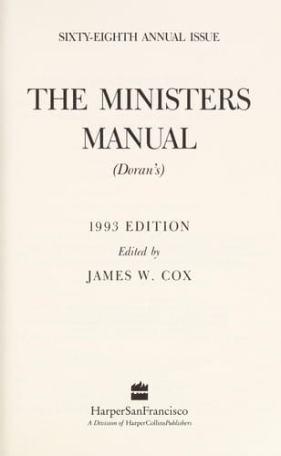 The Ministers manual (Doran's)
