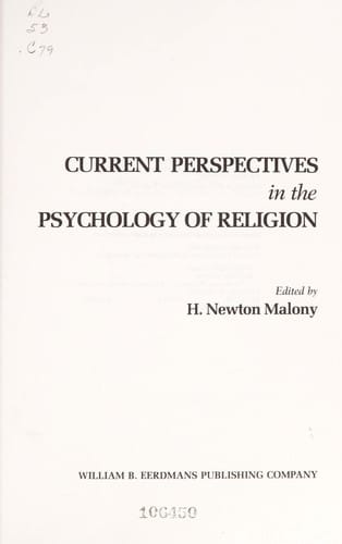 Current perspectives in the psychology of religion