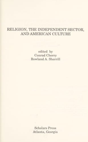 Religion, the independent sector, and American culture