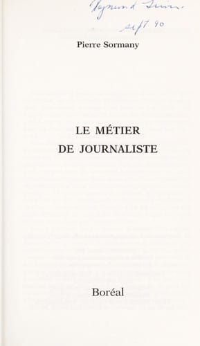 Le métier de journaliste