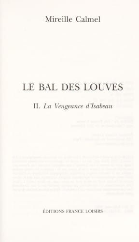 La vengeance d'Isabeau