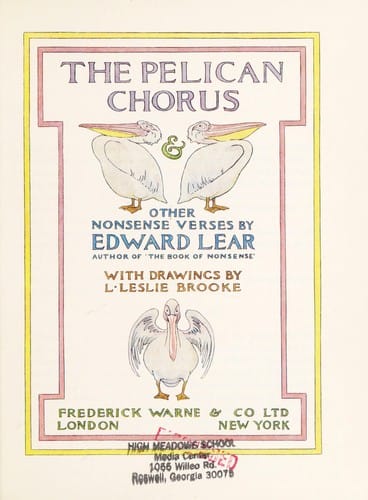 The pelican chorus & other nonsense verses