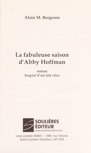 La fabuleuse saison d'Abby Hoffman